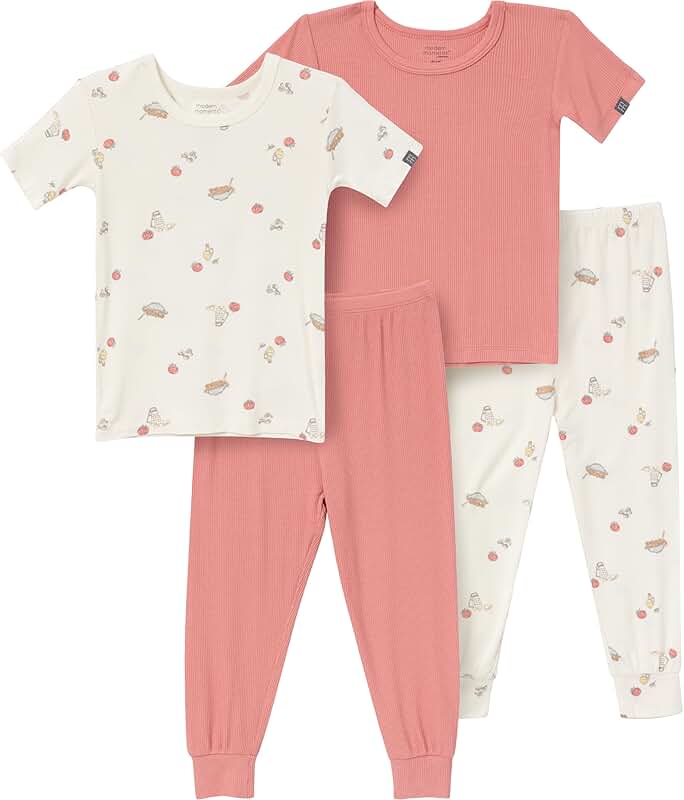 Unisex Baby Pajama Set, 4 Pieces