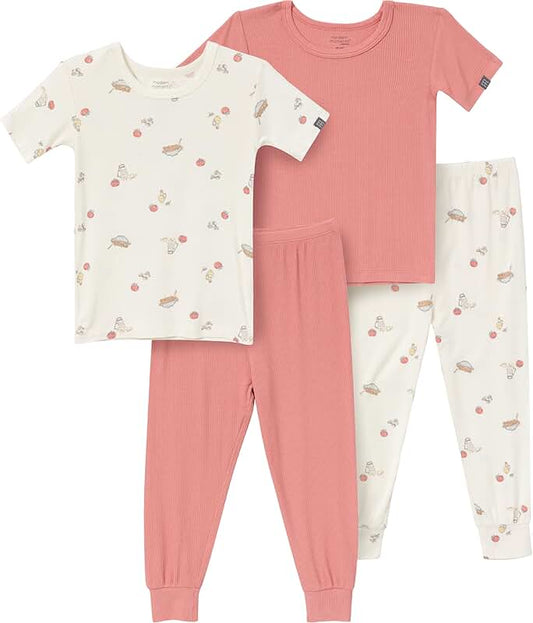 Unisex Baby Pajama Set, 4 Pieces