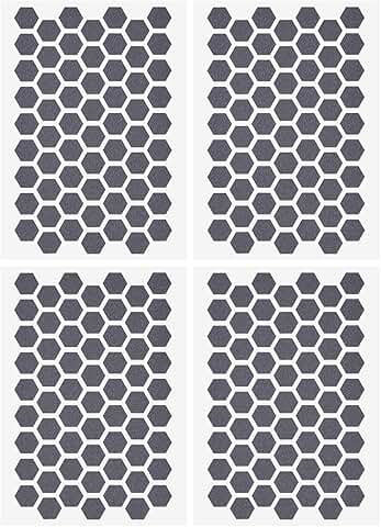 Set of four grey anti-slip grip stickers