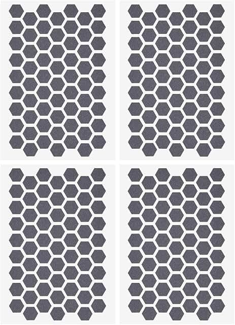 Set of four grey anti-slip grip stickers