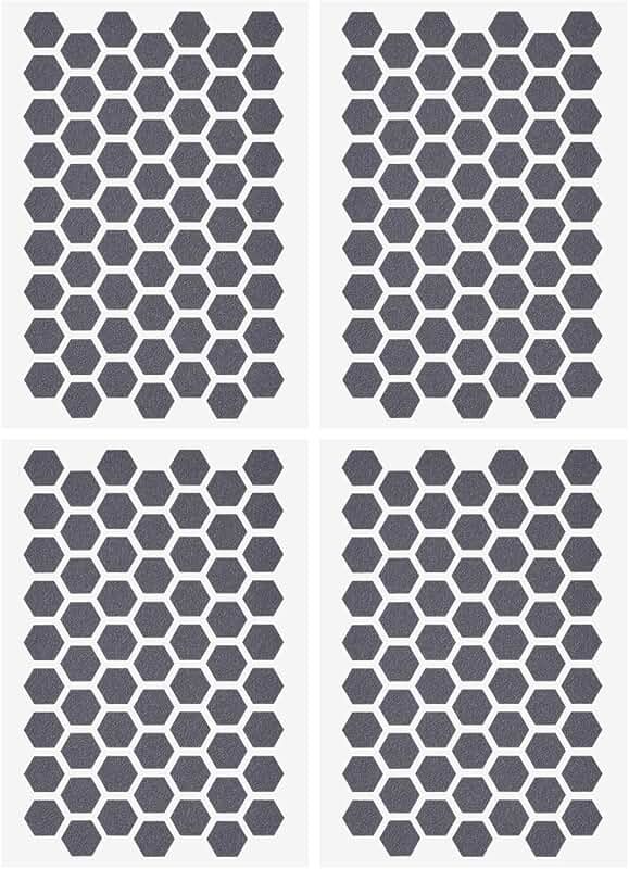 Set of four grey anti-slip grip stickers