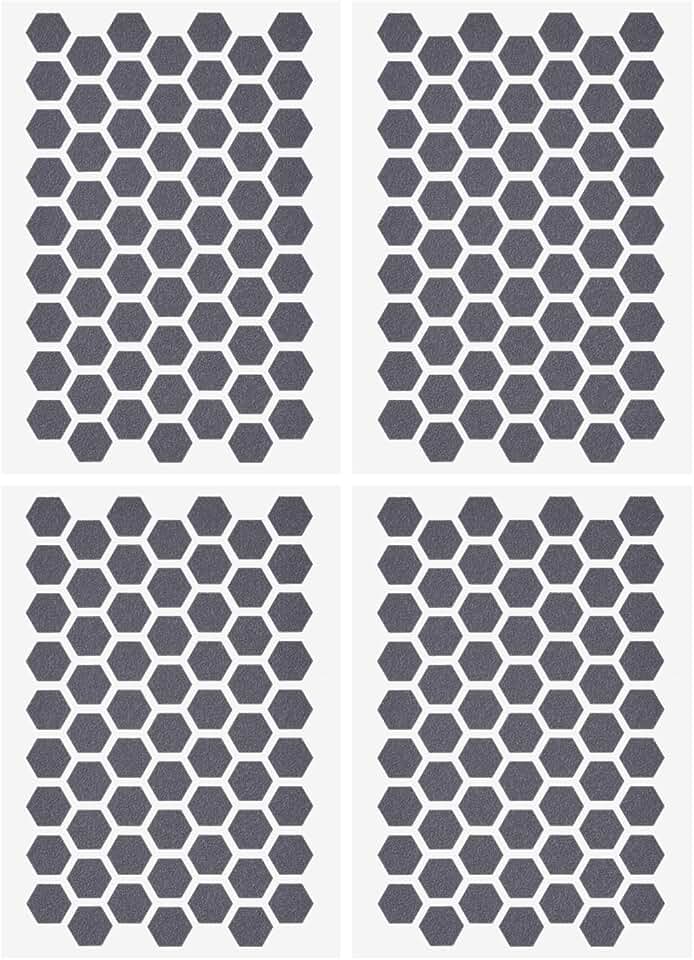 Set of four grey anti-slip grip stickers