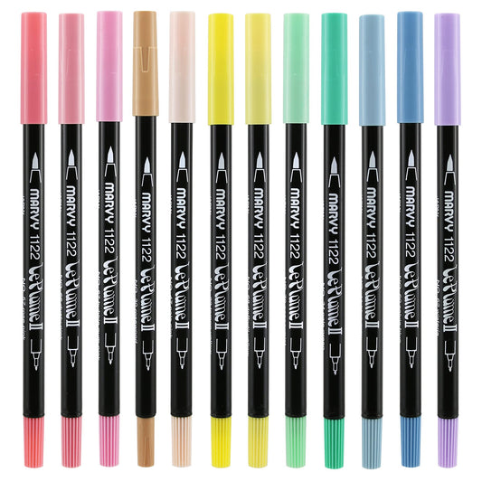 Double-Ended Pastel Markers, 12 Pack