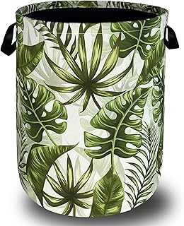 Colorful Tropical Leaves Foldable Laundry Basket