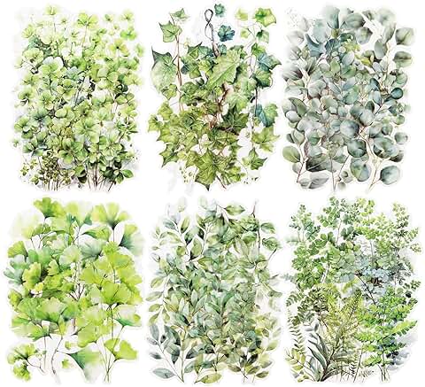 120 Botanical Leaf Stickers for Crafts and Journals