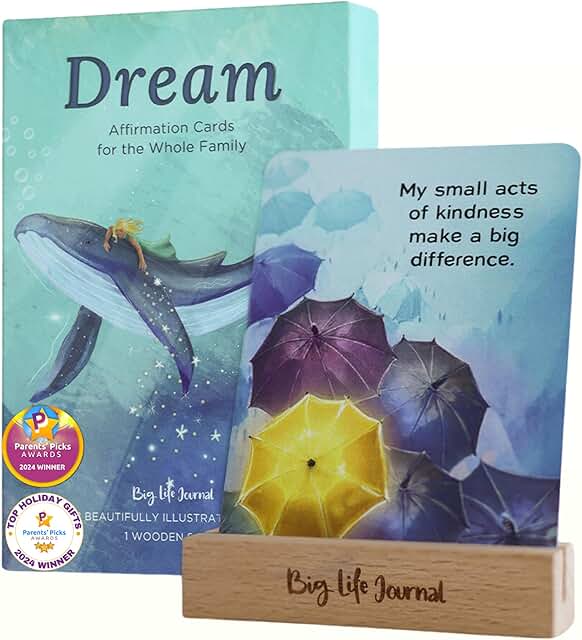 Dream Affirmation Cards for Kids with Stand
