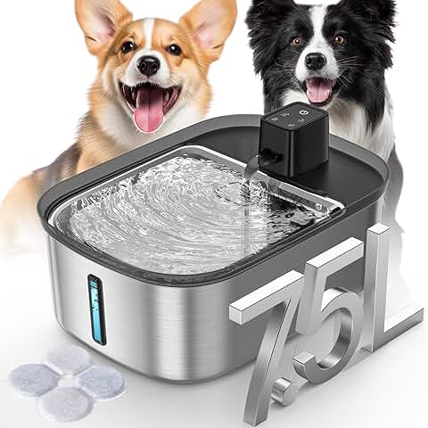 Wireless Water Fountain for Large Dogs and Pets