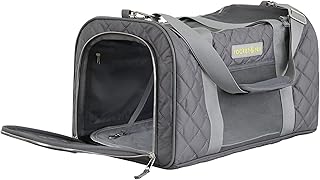 Soft-sided dog and cat carrier for travel