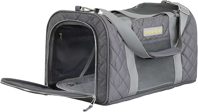 Soft-sided dog and cat carrier for travel
