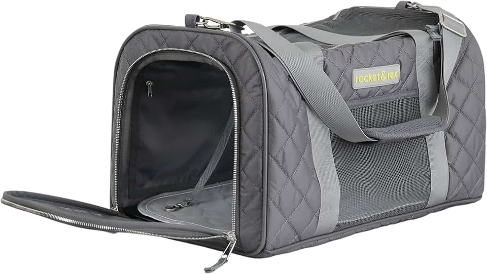 Soft-sided dog and cat carrier for travel