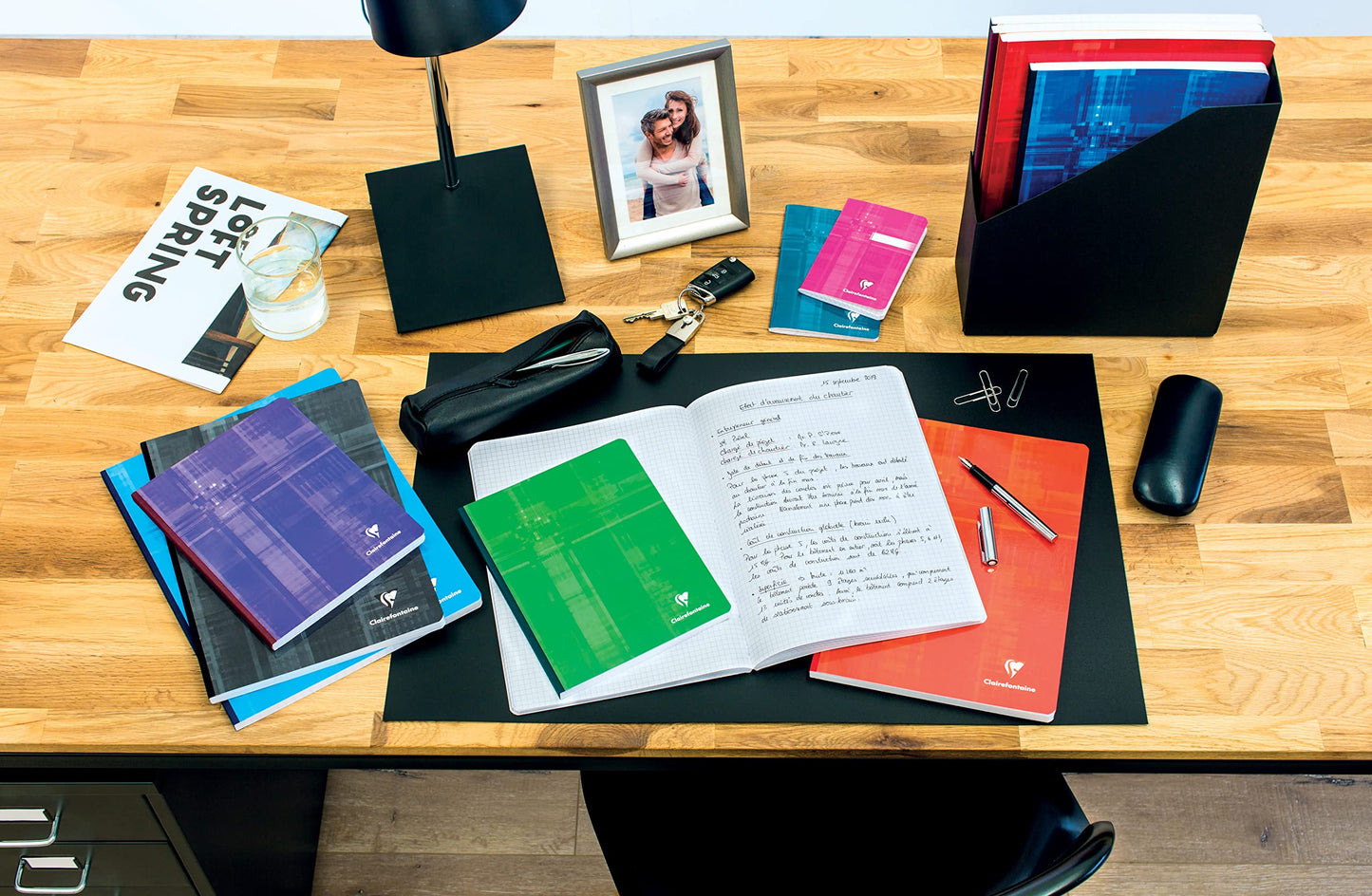 Small 11x17 cm Notebook with Lined Pages and Cardboard Cover