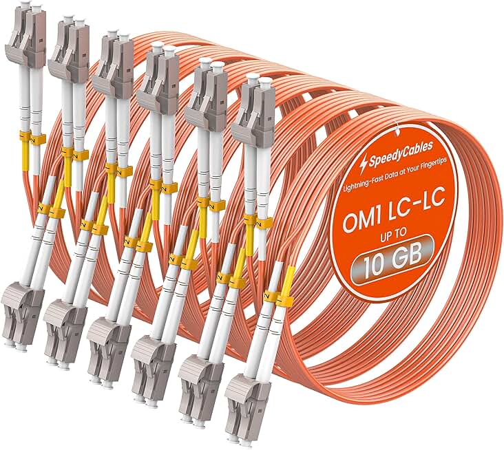 5m LC to LC Multimode Fiber Patch Cable, 6-Pack