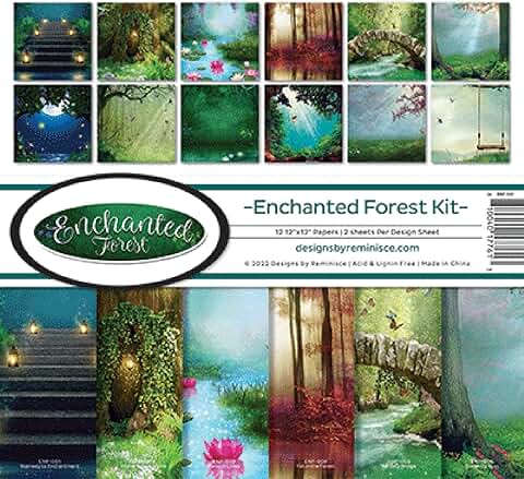 Enchanted Forest Scrapbook Kit, White, 12x12 inches