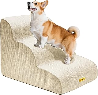 High-Density Foam Dog Stairs with Washable Cover