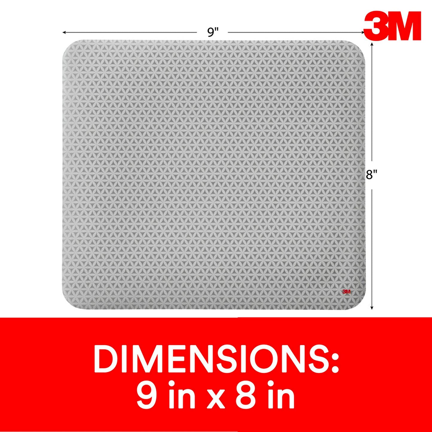 Precise Mouse Pad Enhances the Precision of Optical Mice at Fast Speeds and Extends the Battery Life of Wireless Mice up to Fifty Percent*, Easy to Clean, Stays in Place, 9 in x 8 in (MP114-BSD1)