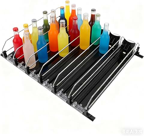 Fridge Drink Organizer with Adjustable Dispenser