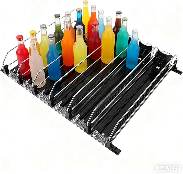 Fridge Drink Organizer with Adjustable Dispenser