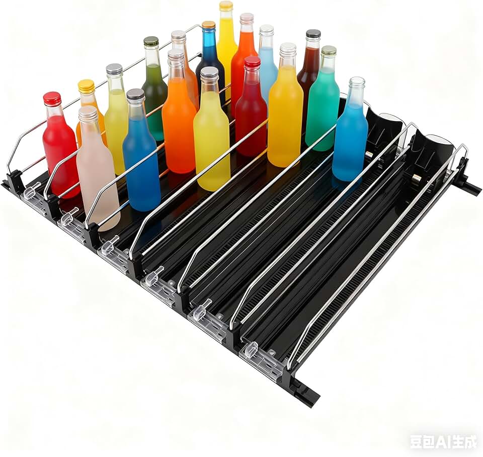 Fridge Drink Organizer with Adjustable Dispenser