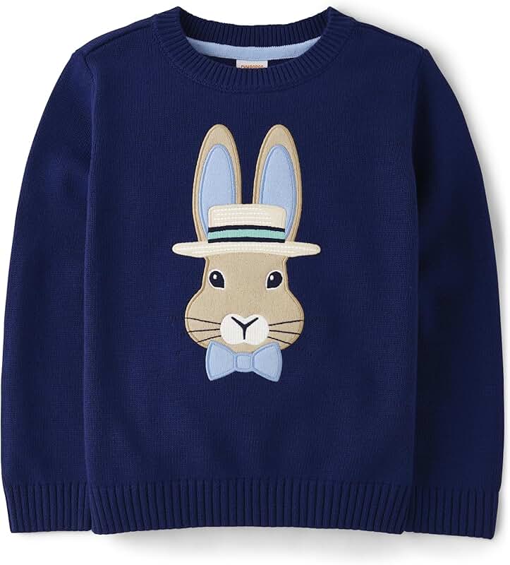 Toddler Navy Bunny Long Sleeve Sweater 18-24 Months