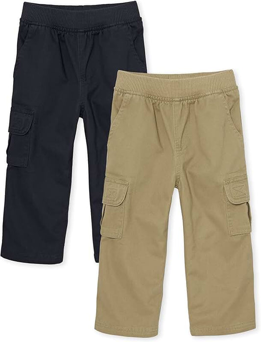 Baby boys and toddler cargo pants, 2-pack, 4T