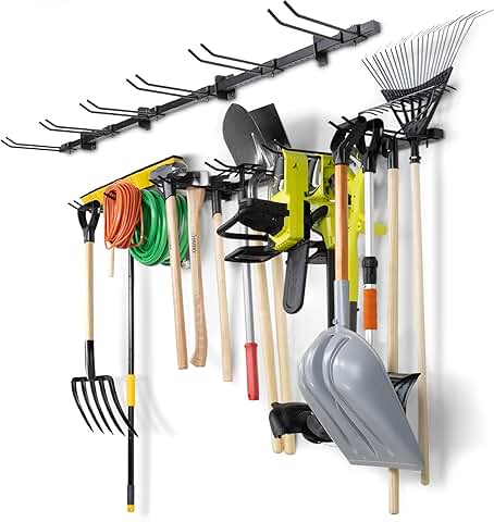 Wall Mounted Garage Tool Organizer with Adjustable Storage