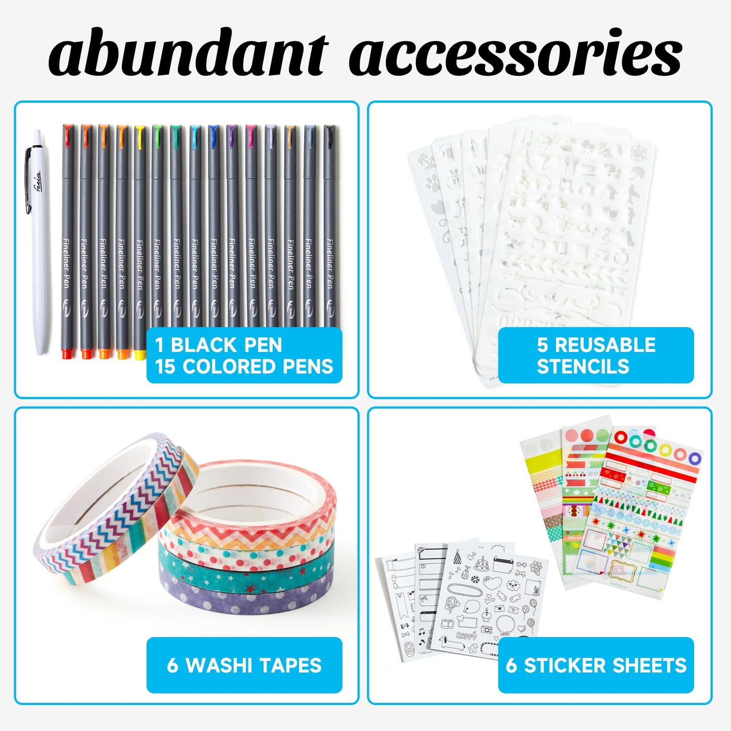 Dotted Journal Kit with Pens and Accessories