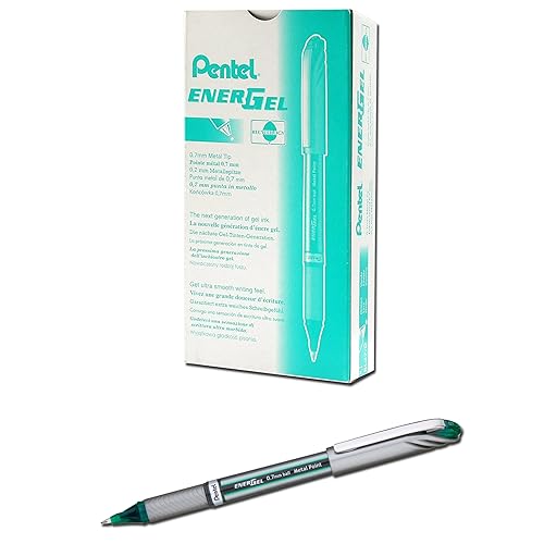 Green Gel Ink Pen, 0.7mm, Medium Point, Box of 12