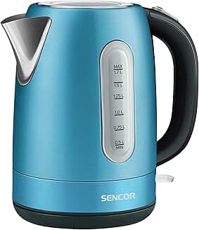 1.7L Stainless Steel Electric Kettle with Safety Lock