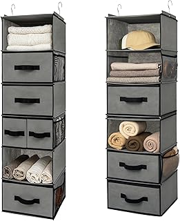 Bundle of hanging closet organizers and storage shelves