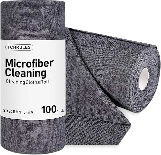 100 Reusable Microfiber Cleaning Cloths, 11.5x11.5 Inch