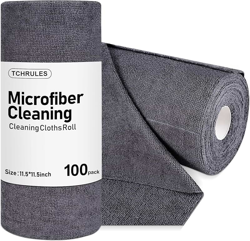 100 Reusable Microfiber Cleaning Cloths, 11.5x11.5 Inch