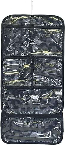 Hanging Travel and Jewelry Organizer in Black Leopard