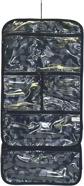 Hanging Travel and Jewelry Organizer in Black Leopard