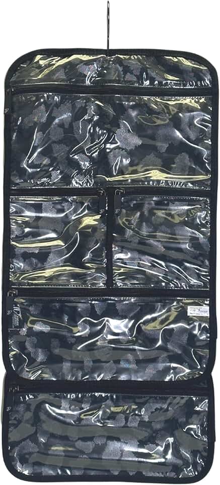 Hanging Travel and Jewelry Organizer in Black Leopard
