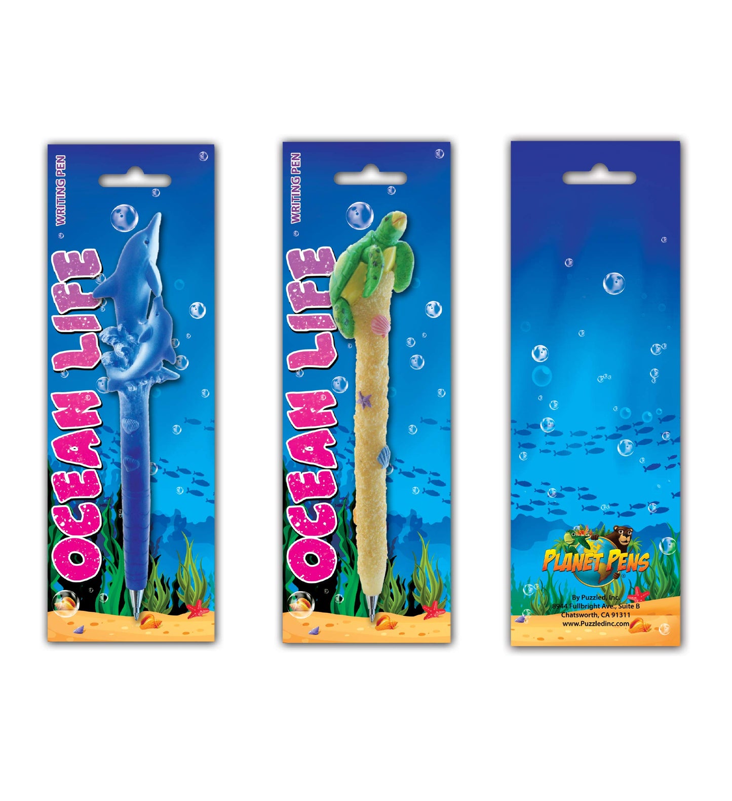 Colorful Dolphin and Sea Turtle Pen Set for Kids and Adults