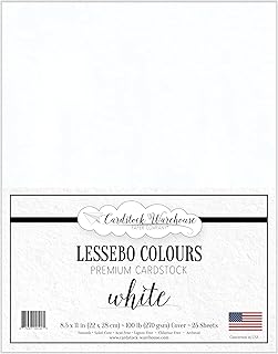 White Matte Cardstock, 8.5 x 11", 25 Sheets