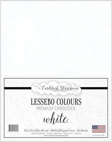 White Matte Cardstock, 8.5 x 11", 25 Sheets