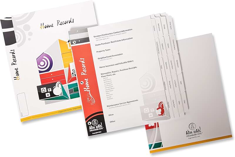 Home Records Organizer Kit with Index Tabs