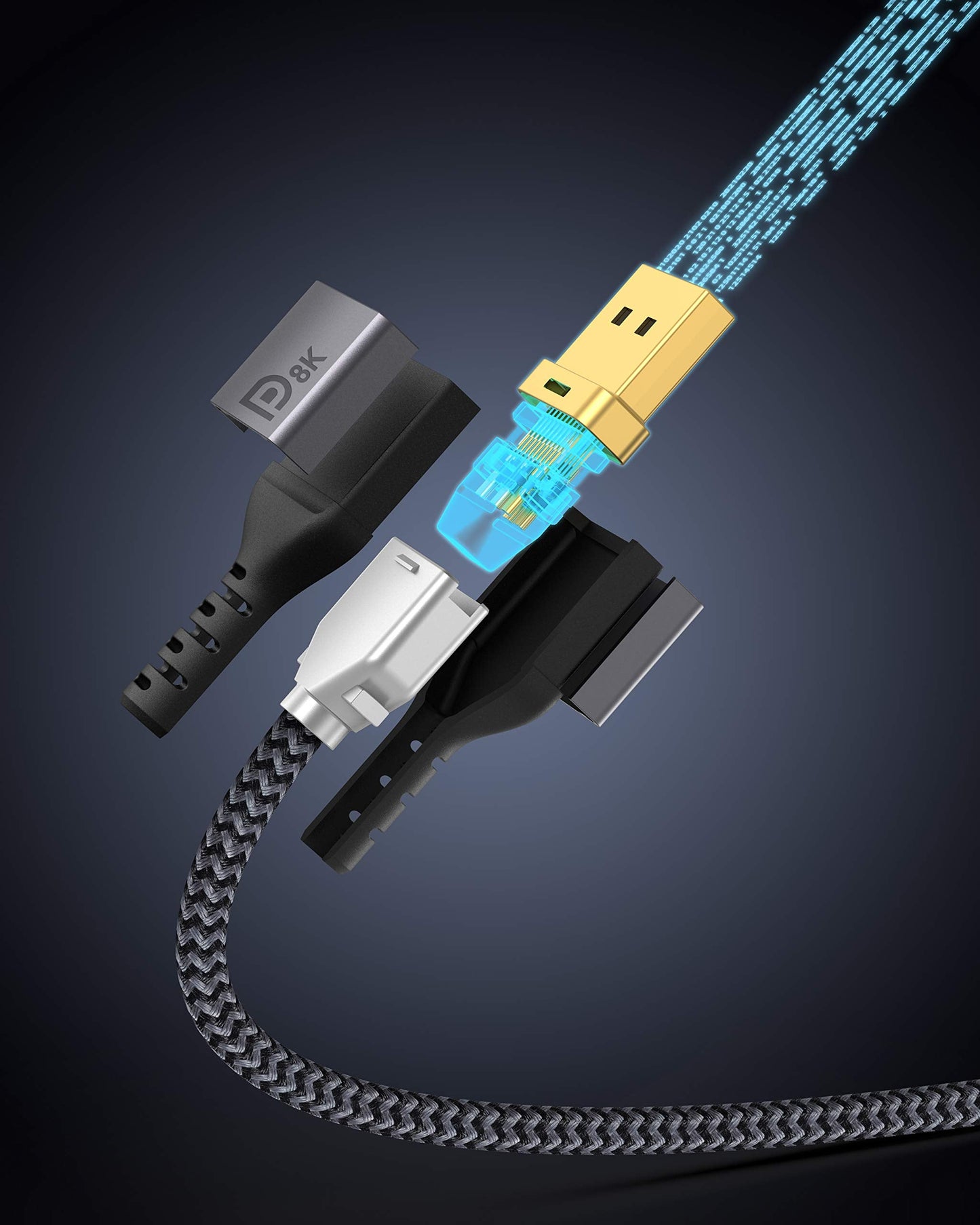 VESA DisplayPort Cable 1.4, 8K 10ft/ 3M DP Cable Cord (8K@60Hz, 4K@144Hz, 1080P@240Hz) Display Port HBR3 32.4Gbps, HDCP 2.2 for Odyssey G9 CHG90, PC, Laptop, TV Gaming Monitor - Grey