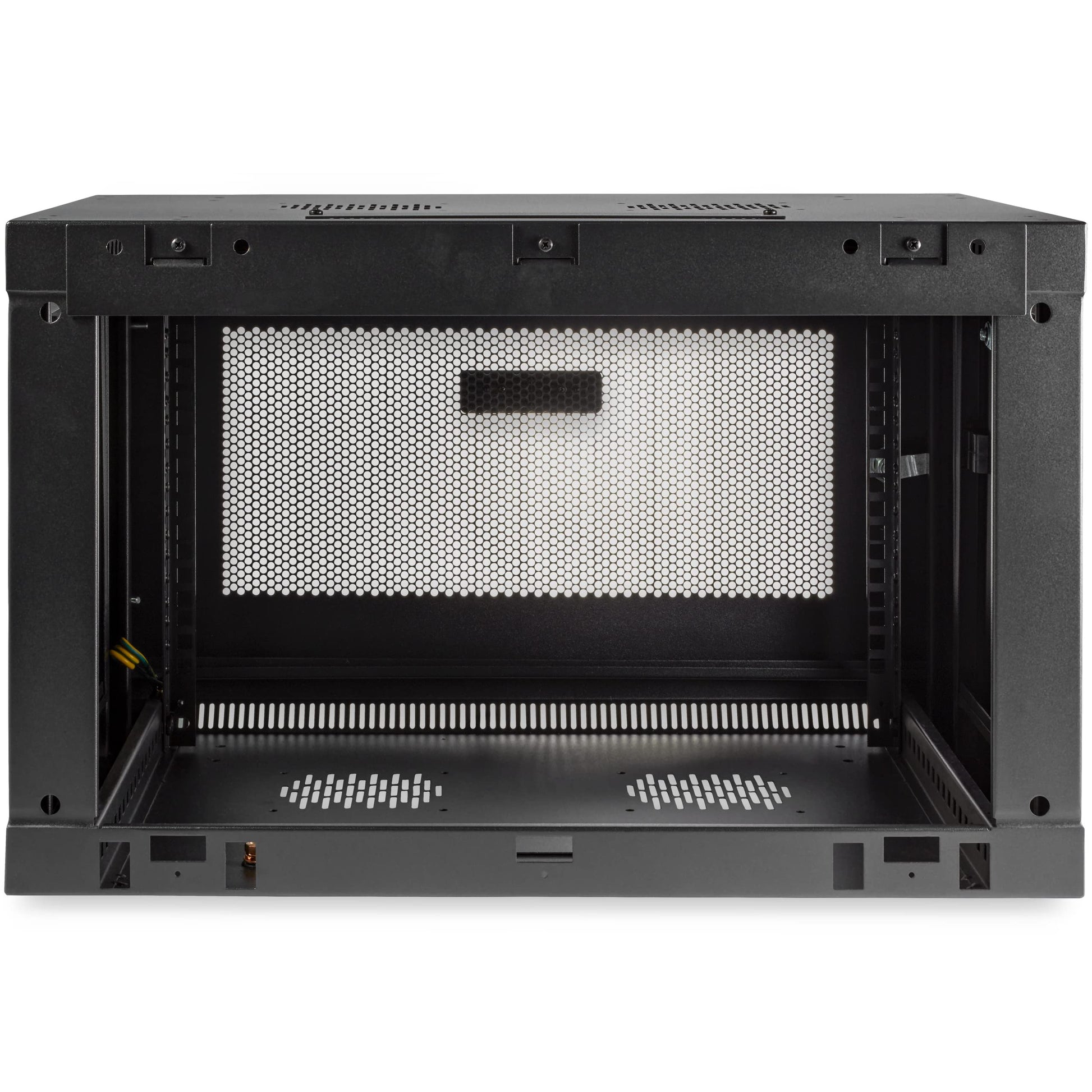  2 Post 6U 19" Wall Mount Network Cabinet - 15" Deep Locking IT Switch Depth Enclosure - Vented Computer/Electronics Equipment Data Rack w/Shelf & Hook & Loop Tape /Assembled (RK616WALM)