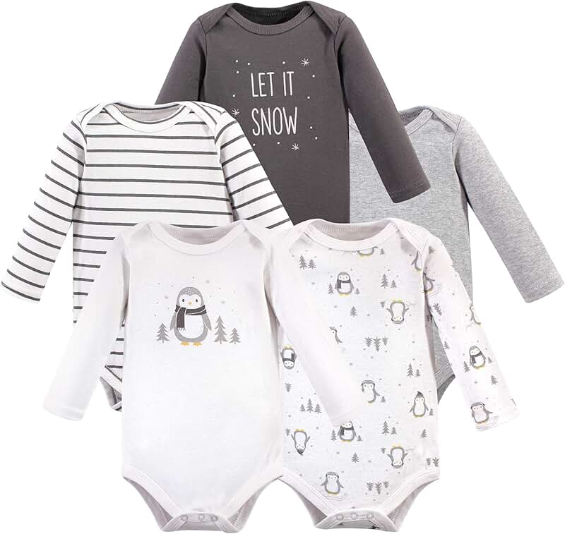 Unisex Baby Cotton Long-Sleeve Bodysuits Pack