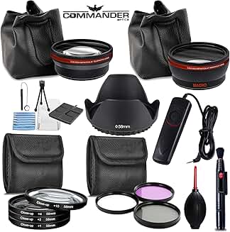 58mm Wide and Telephoto Lens Accessory Kit with Filters
