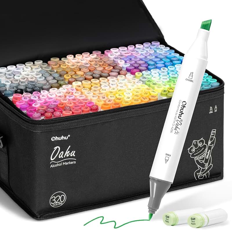 320-Color Alcohol Markers for Artists and Drawing