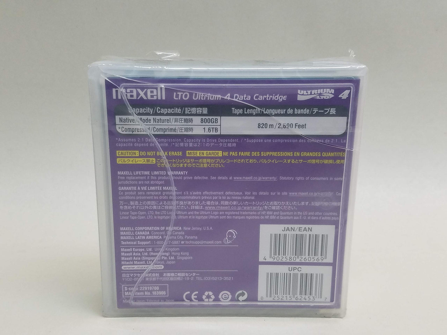 ULTRIUM IV LTO4 TAPE CARTRIDGE
