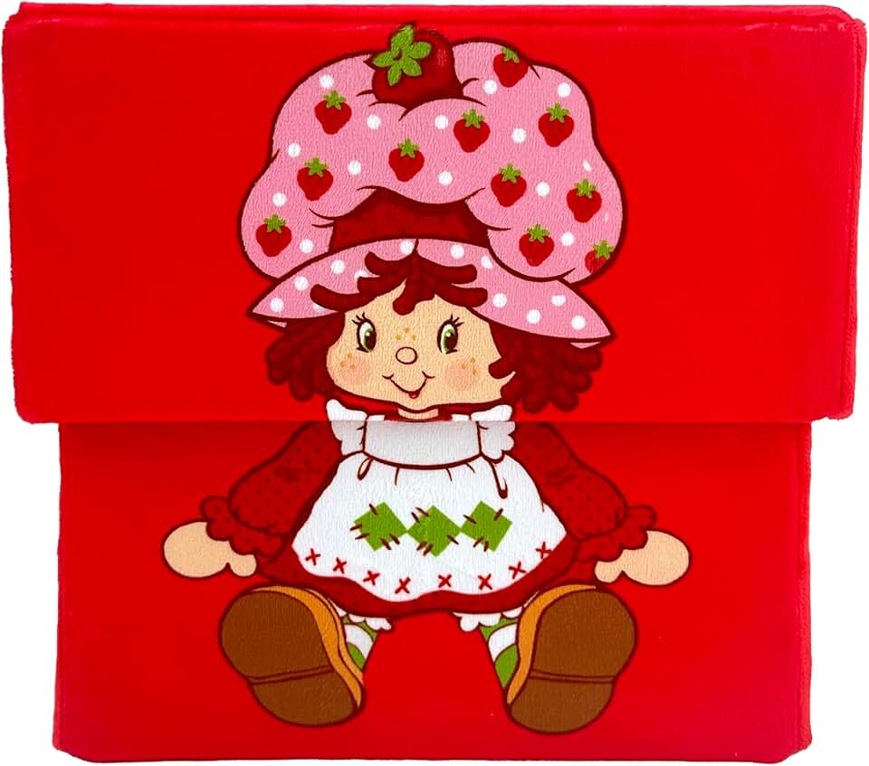 Red Strawberry Shortcake Storage Bin for Toys and Books
