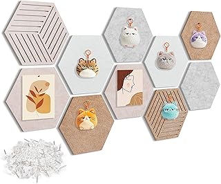 Hexagon Cork Bulletin Board Tiles, 10 Pack