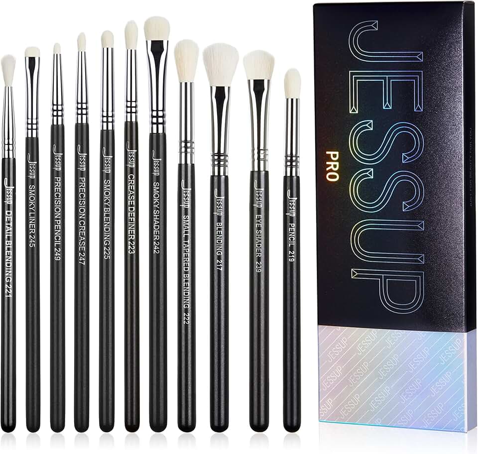 11-Piece Eye Shadow Brush Set for Blending and Crease