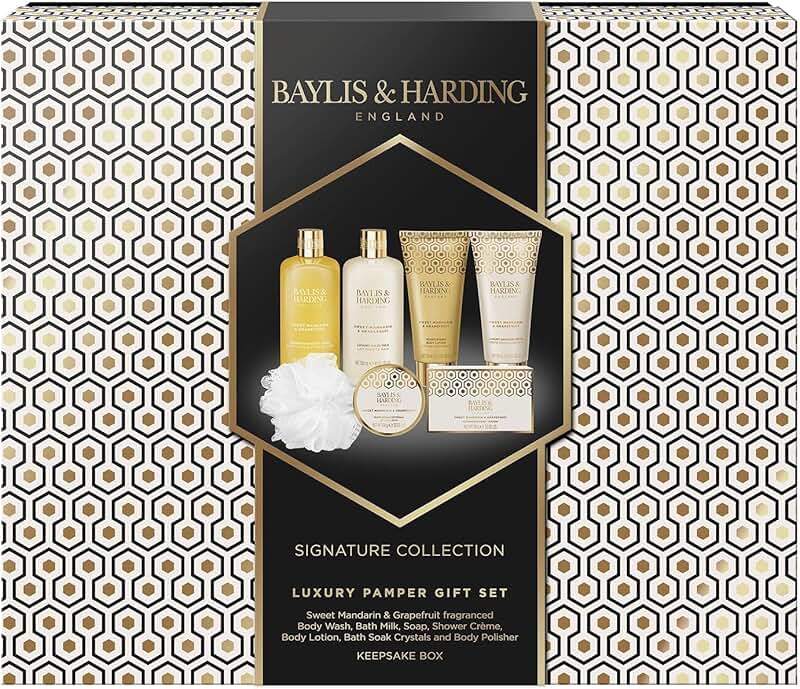 Luxury Bath and Skincare Gift Set with Mandarin and Grapefruit