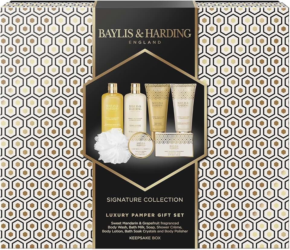Luxury Bath and Skincare Gift Set with Mandarin and Grapefruit