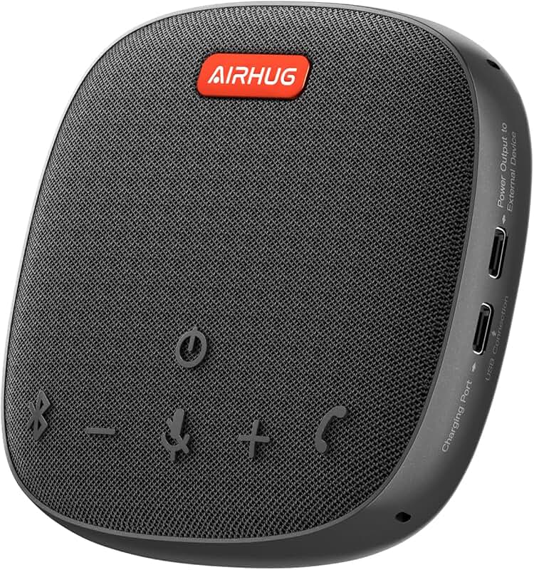 Conference speaker and microphone with 360° voice pickup